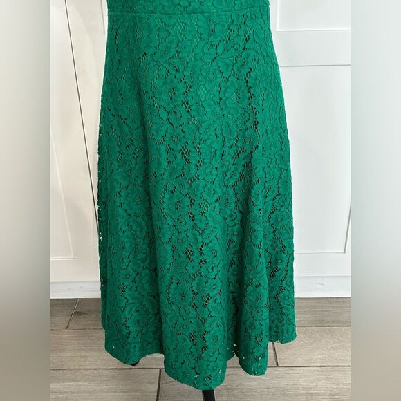 Ralph Lauren Charley Lace Green Midi Dress - SZ 2 - EUC - Picture 3 of 7